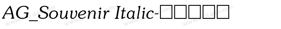 AG_Souvenir Italic字体转换